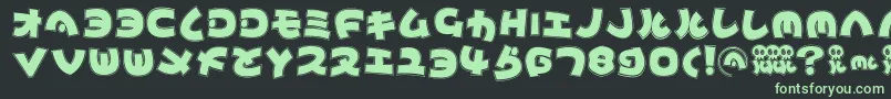 More about Mynipponcontur Font Mynipponcontur Font – Green Fonts on Black Background