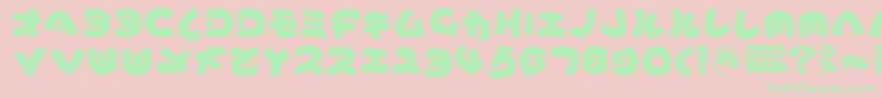 Mynipponcontur Font – Green Fonts on Pink Background
