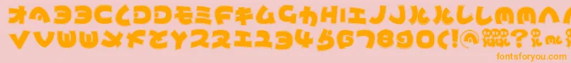 Mynipponcontur Font – Orange Fonts on Pink Background