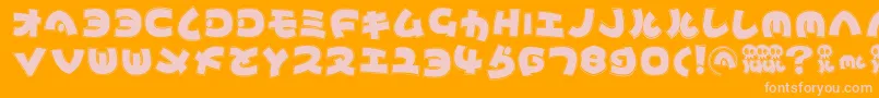 Mynipponcontur Font – Pink Fonts on Orange Background