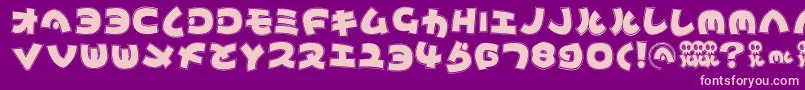 Mynipponcontur Font – Pink Fonts on Purple Background