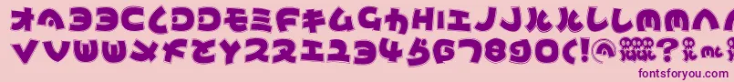 Mynipponcontur Font – Purple Fonts on Pink Background