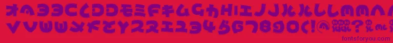 Mynipponcontur Font – Purple Fonts on Red Background