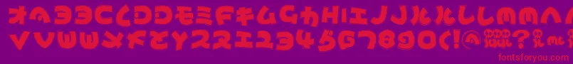 Mynipponcontur Font – Red Fonts on Purple Background