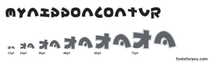 Mynipponcontur Font Sizes