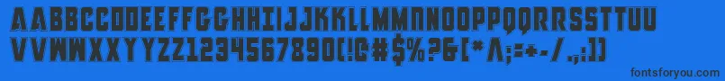 AnitllesAcademy Font – Black Fonts on Blue Background