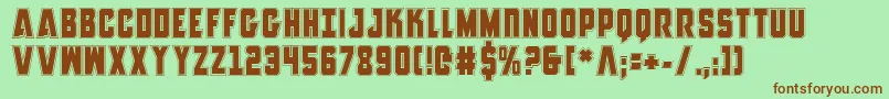 AnitllesAcademy Font – Brown Fonts on Green Background