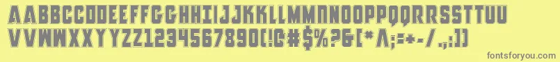 AnitllesAcademy Font – Gray Fonts on Yellow Background