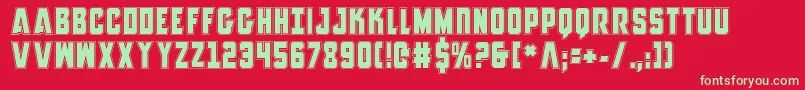 AnitllesAcademy Font – Green Fonts on Red Background