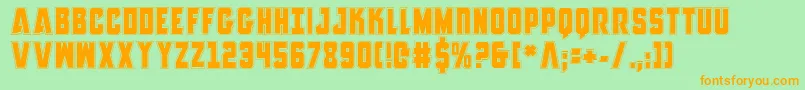 AnitllesAcademy Font – Orange Fonts on Green Background