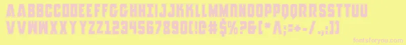 AnitllesAcademy Font – Pink Fonts on Yellow Background