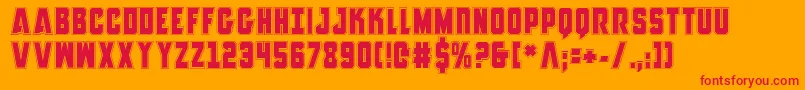 Шрифт AnitllesAcademy – красные шрифты на оранжевом фоне