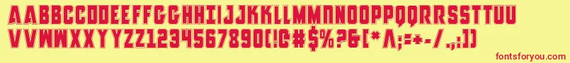 AnitllesAcademy Font – Red Fonts on Yellow Background