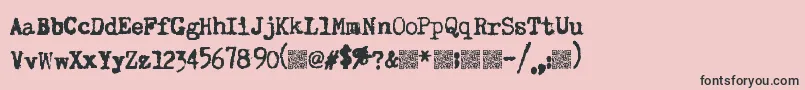 Superkeys Font – Black Fonts on Pink Background