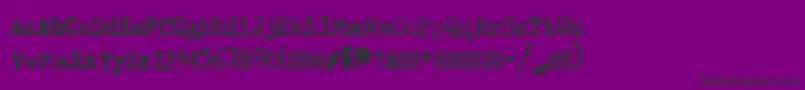 Superkeys Font – Black Fonts on Purple Background