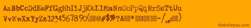 Superkeys Font – Brown Fonts on Orange Background