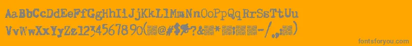 Superkeys Font – Gray Fonts on Orange Background