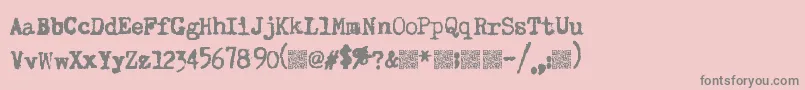 Superkeys Font – Gray Fonts on Pink Background