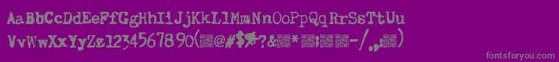 Superkeys Font – Gray Fonts on Purple Background