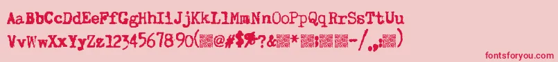 Superkeys Font – Red Fonts on Pink Background