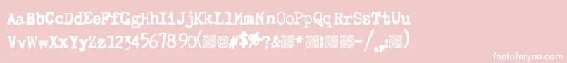 Superkeys Font – White Fonts on Pink Background