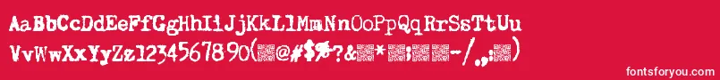 フォントSuperkeys – 赤い背景に白い文字