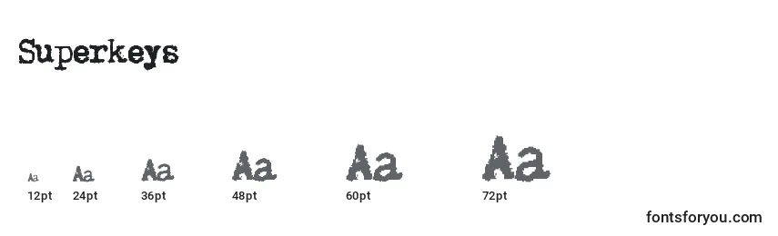 Superkeys Font Sizes