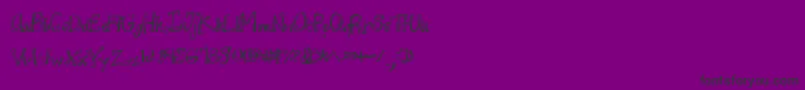 Juicyrags-fontti – mustat fontit violetilla taustalla