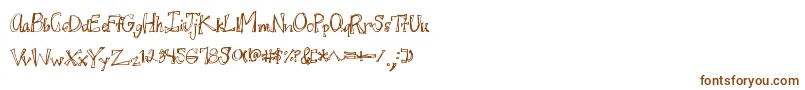 Шрифт Juicyrags – коричневые шрифты на белом фоне