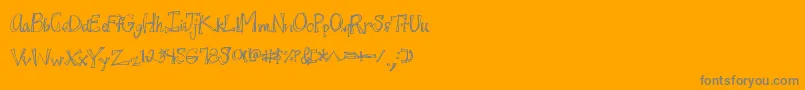 Шрифт Juicyrags – серые шрифты на оранжевом фоне