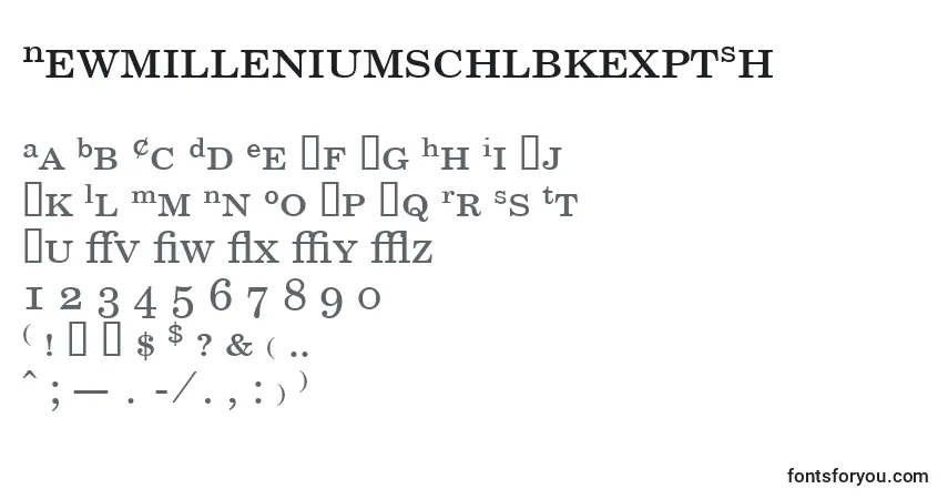 Schriftart NewmilleniumschlbkexptSh – Alphabet, Zahlen, spezielle Symbole