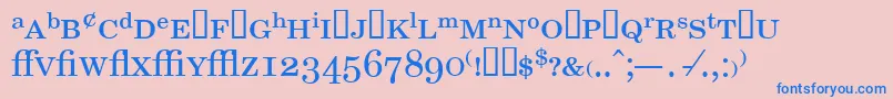 NewmilleniumschlbkexptSh Font – Blue Fonts on Pink Background