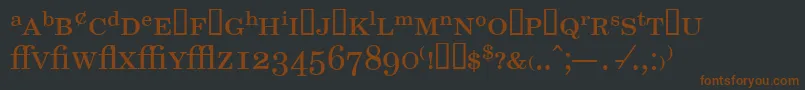Шрифт NewmilleniumschlbkexptSh – коричневые шрифты на чёрном фоне
