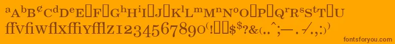NewmilleniumschlbkexptSh Font – Brown Fonts on Orange Background