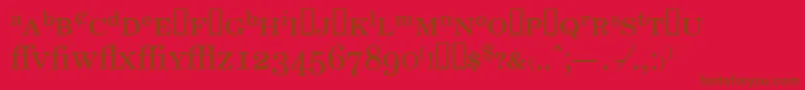 NewmilleniumschlbkexptSh Font – Brown Fonts on Red Background