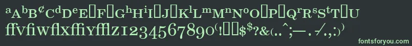NewmilleniumschlbkexptShフォントについての詳細 フォントNewmilleniumschlbkexptSh – 黒い背景に緑の文字