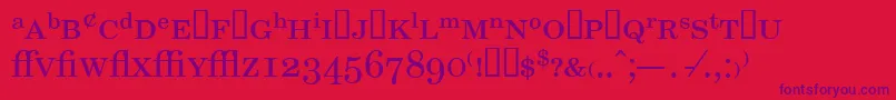 NewmilleniumschlbkexptSh Font – Purple Fonts on Red Background