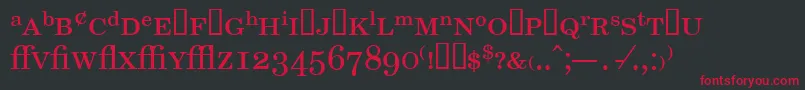 NewmilleniumschlbkexptSh Font – Red Fonts on Black Background