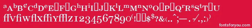 NewmilleniumschlbkexptSh Font – White Fonts on Red Background