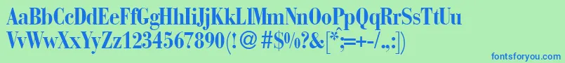 BabylondbNormal Font – Blue Fonts on Green Background