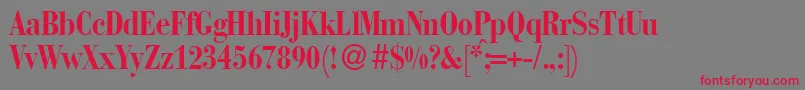 BabylondbNormal Font – Red Fonts on Gray Background