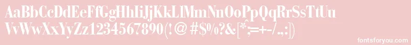 BabylondbNormal-Schriftart – Weiße Schriften auf rosa Hintergrund