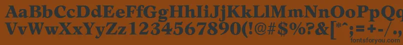 LeamingtonserialBlackRegular-fontti – mustat fontit ruskealla taustalla