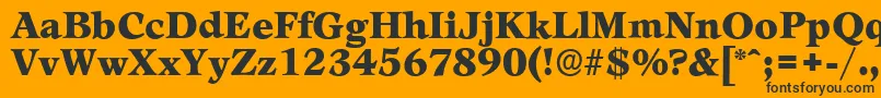 Шрифт LeamingtonserialBlackRegular – чёрные шрифты на оранжевом фоне