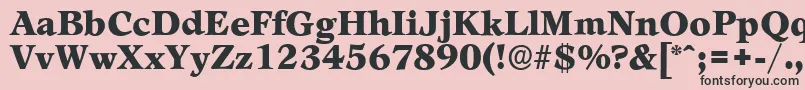 LeamingtonserialBlackRegular Font – Black Fonts on Pink Background