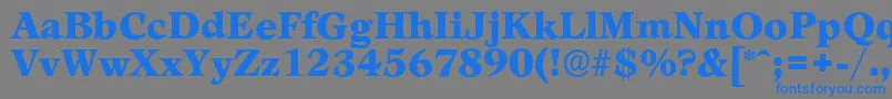 LeamingtonserialBlackRegular-fontti – siniset fontit harmaalla taustalla