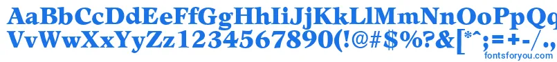 Шрифт LeamingtonserialBlackRegular – синие шрифты на белом фоне
