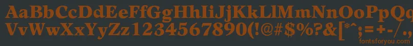 Шрифт LeamingtonserialBlackRegular – коричневые шрифты на чёрном фоне