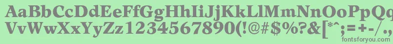 LeamingtonserialBlackRegular-Schriftart – Graue Schriften auf grünem Hintergrund