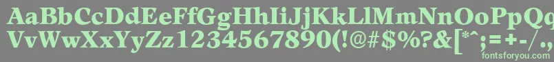 LeamingtonserialBlackRegular-fontti – vihreät fontit harmaalla taustalla